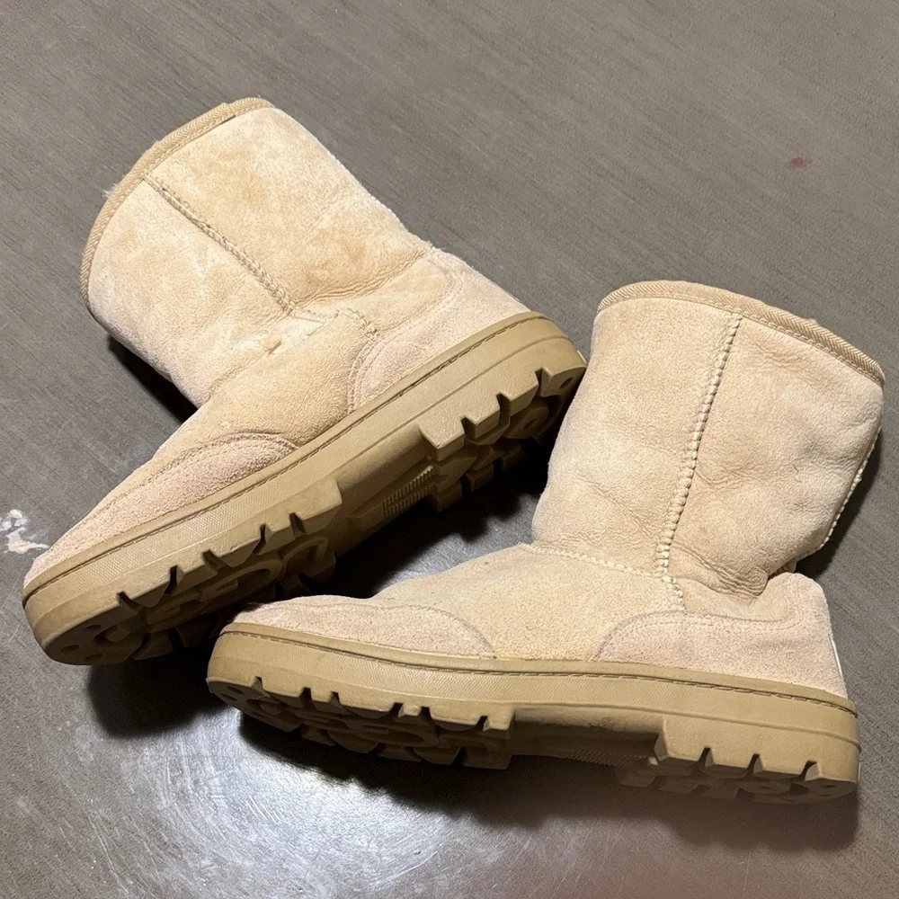 UGG Women's Classic Sherpa-Lined Mid-Calf Boots in Sand